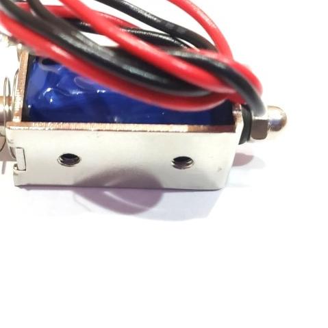Mini Push Pull Electromagnet Solenoid - DC 3-12V Operation With Spring - Open Box