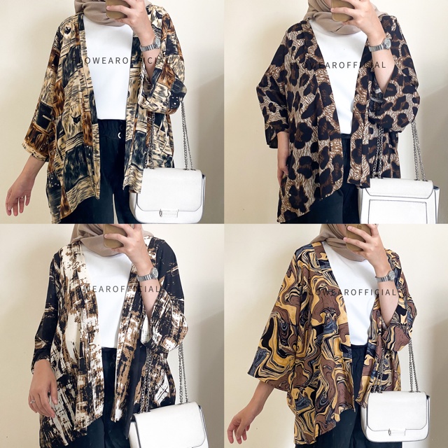 Jual FLOWEAR Aora Outer Wanita Batik Kondangan Jumbo Brown Series