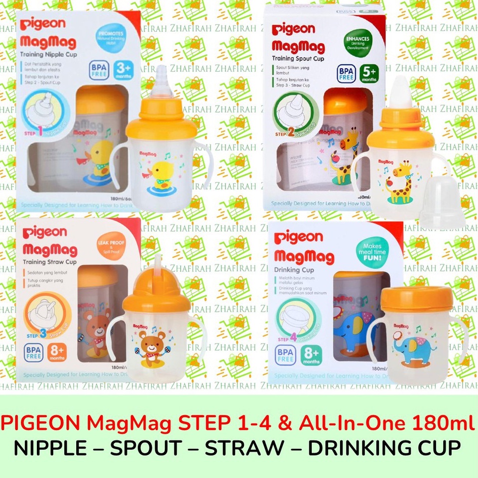 Jual PIGEON MagMag Step 3 Straw Cup / PIGEON MagMag Training Cup System