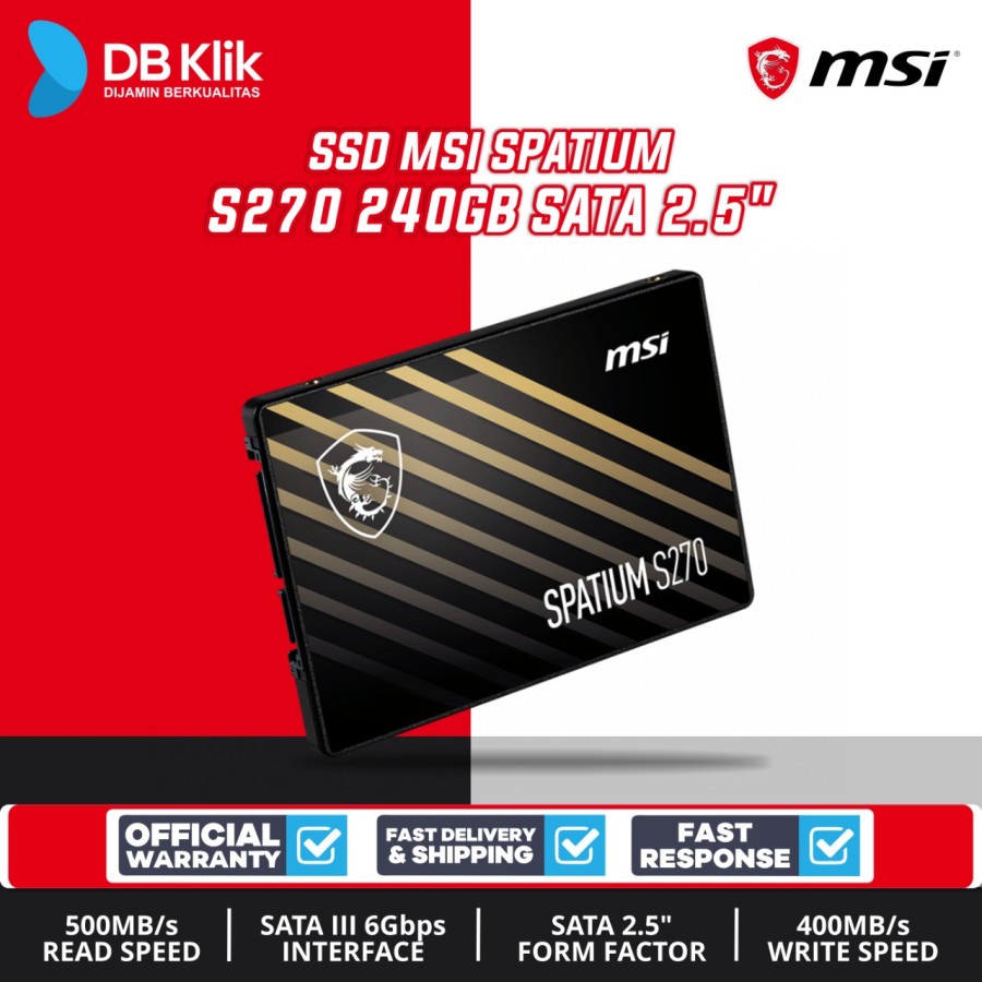 Jual SSD MSI SPATIUM S270 240GB SATA 2.5