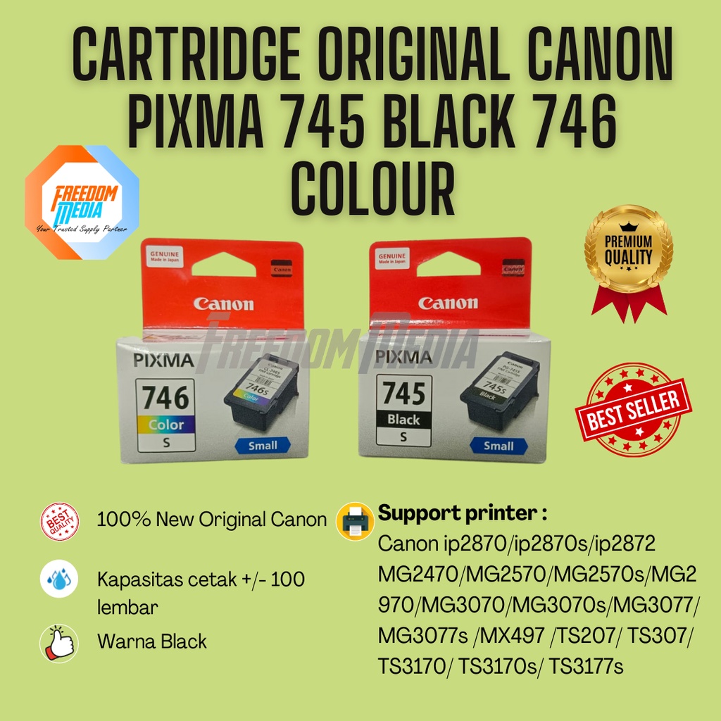 Jual Cartridge Original PG745 745 Small CL746 746 Small Printer Canon
