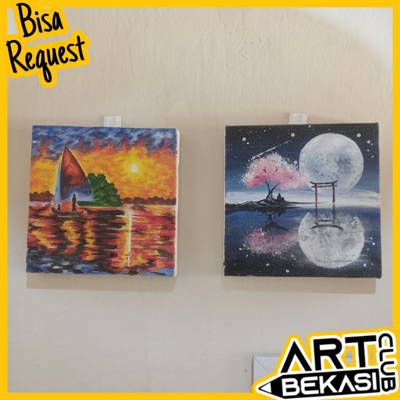 Jual Hiasan Dinding estetik / Lukisan Estetik 20x20 | Shopee Indonesia