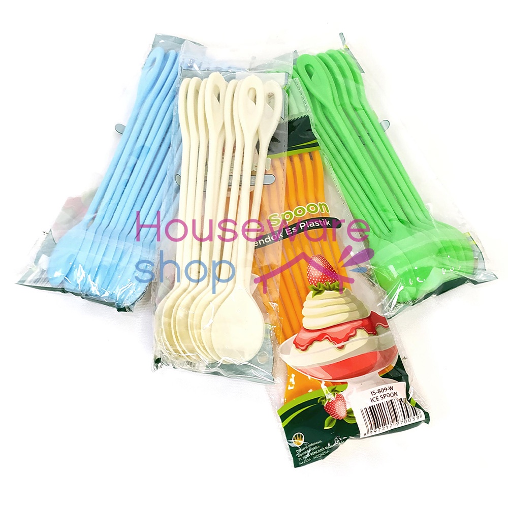 Jual Sendok Teh Plastik Panjang Sendok Jus Es Krim Isi 10 Pcs Souvenir Pernikahan Shopee