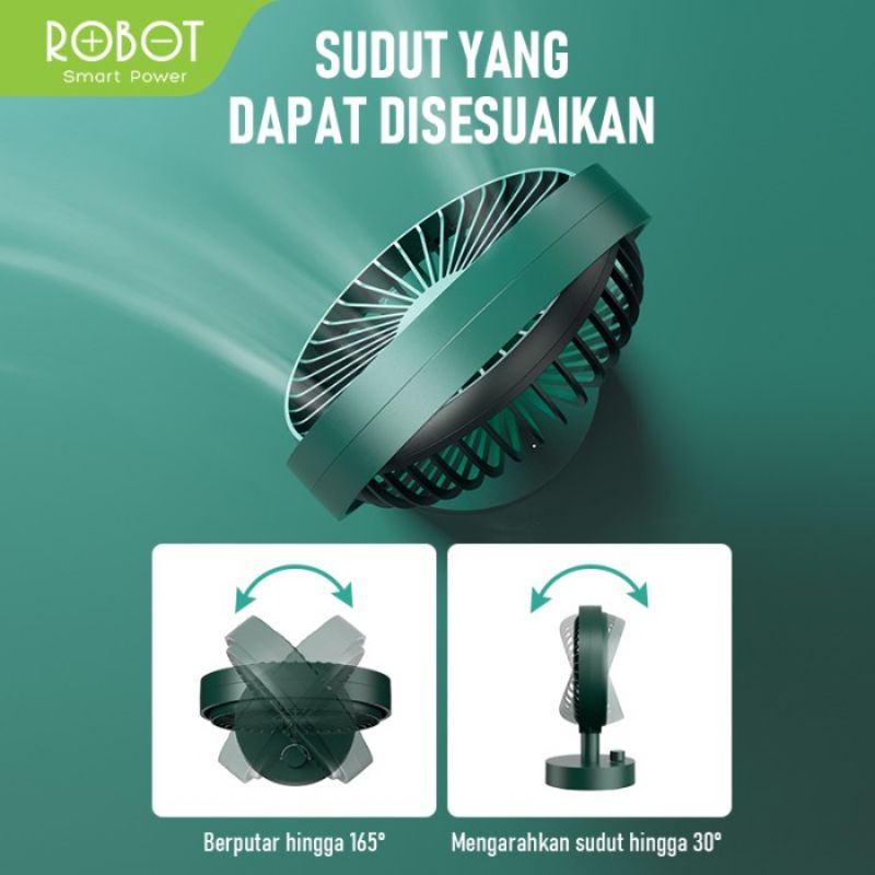 Jual Robot RT-BF18 Kipas Angin Meja USB Mini Fan Dekstop Auto Rotate ...