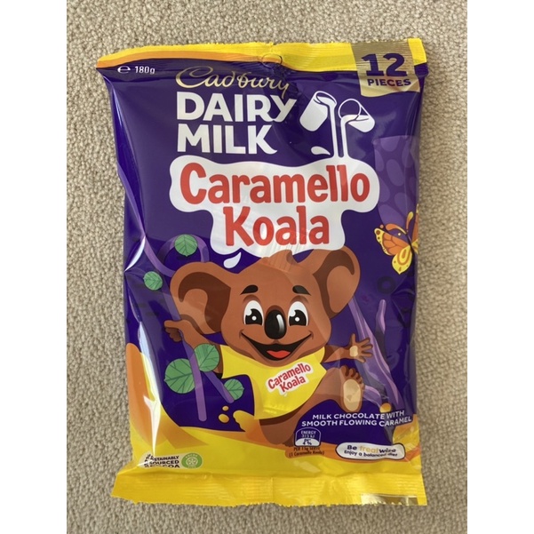 Jual Cadbury Chocolate Dairy Milk Caramello Koala isi 12 / Cokelat