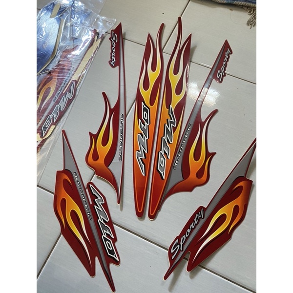 Jual striping mio api merah ori sporty | Shopee Indonesia