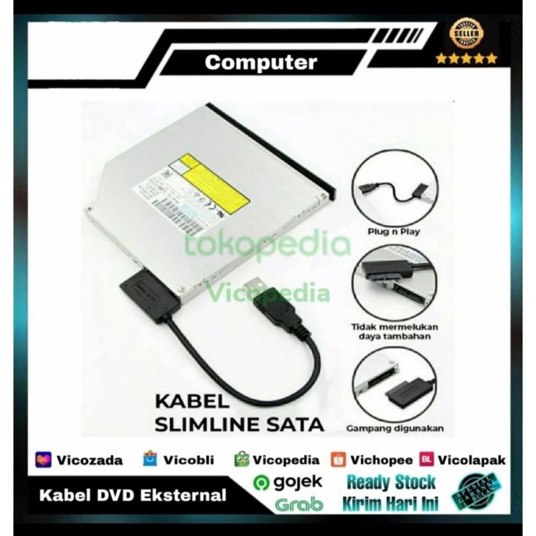 Jual Kabel Dvd External Eksternal Room Rw Slimline Usb To Sata Pin