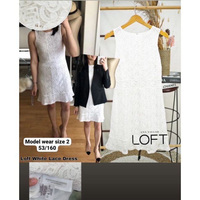 LOFT White Lace Dress