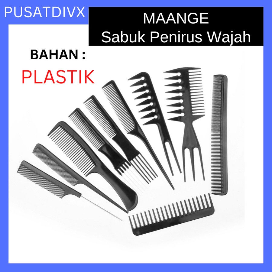 Jual Biutteco Sisir Rambut Salon Hair Comb 10 Set Alat Stying Rambut Potong Pangkas Shopee 