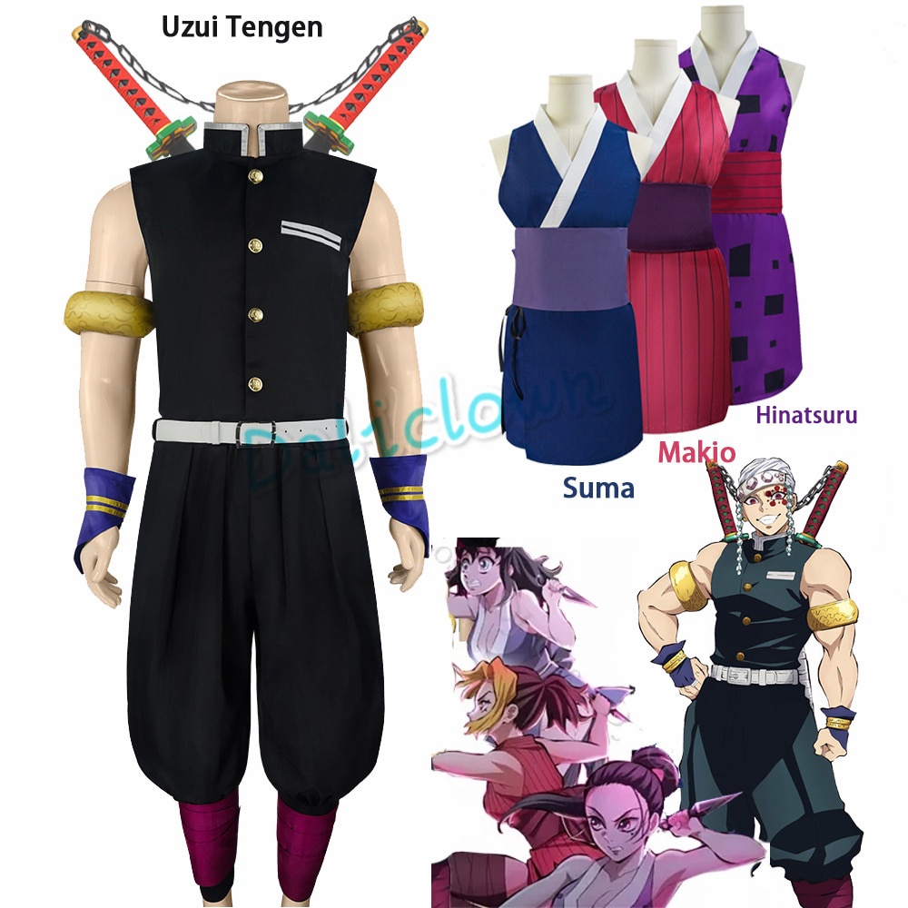 Jual Preorder Anime Demon Slayer Season 2 Uzui Tengen Cosplay Costume Wives Suma Hinatsuru Makio 5964