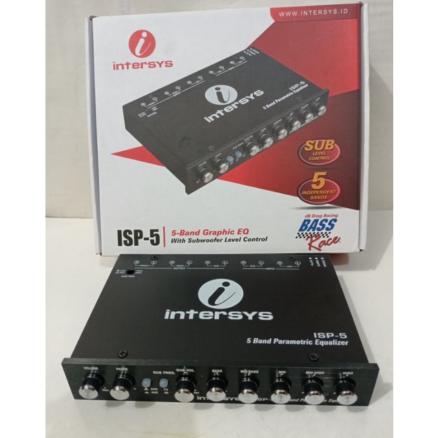 Jual pre amp equalizer intersys ISP5 with subwoofer level control Shopee Indonesia