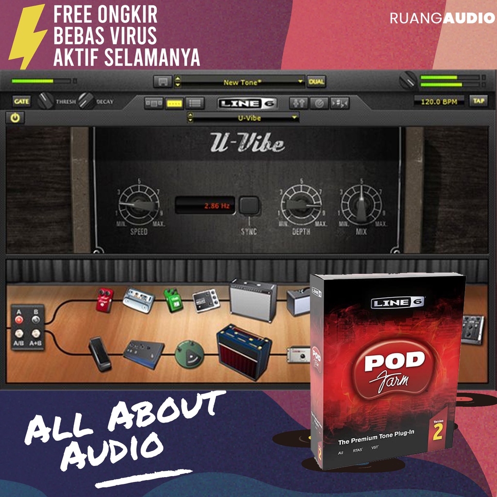 VST - Line 6 - POD Farm 2 Platinum ( Full Activated )
