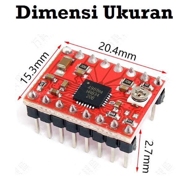 Jual [HAEBOT] RepRap Motor Driver A4988 Module CNC Shield Arduinoo 3D ...