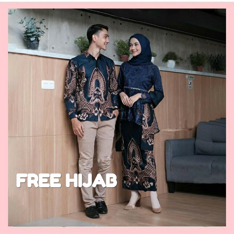 Jual Couple Kebaya Modern Baju Wisuda Tunangan Lamaran Terbaru Baju Batik Brokat Couple A