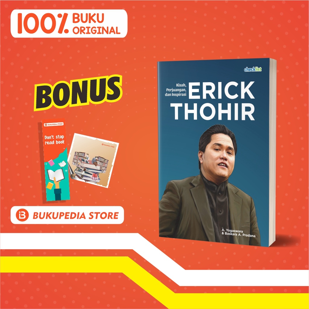 Jual Buku Erick Thohir Kisah Perjuangan Dan Isnpirasi Checklist Shopee Indonesia 0354