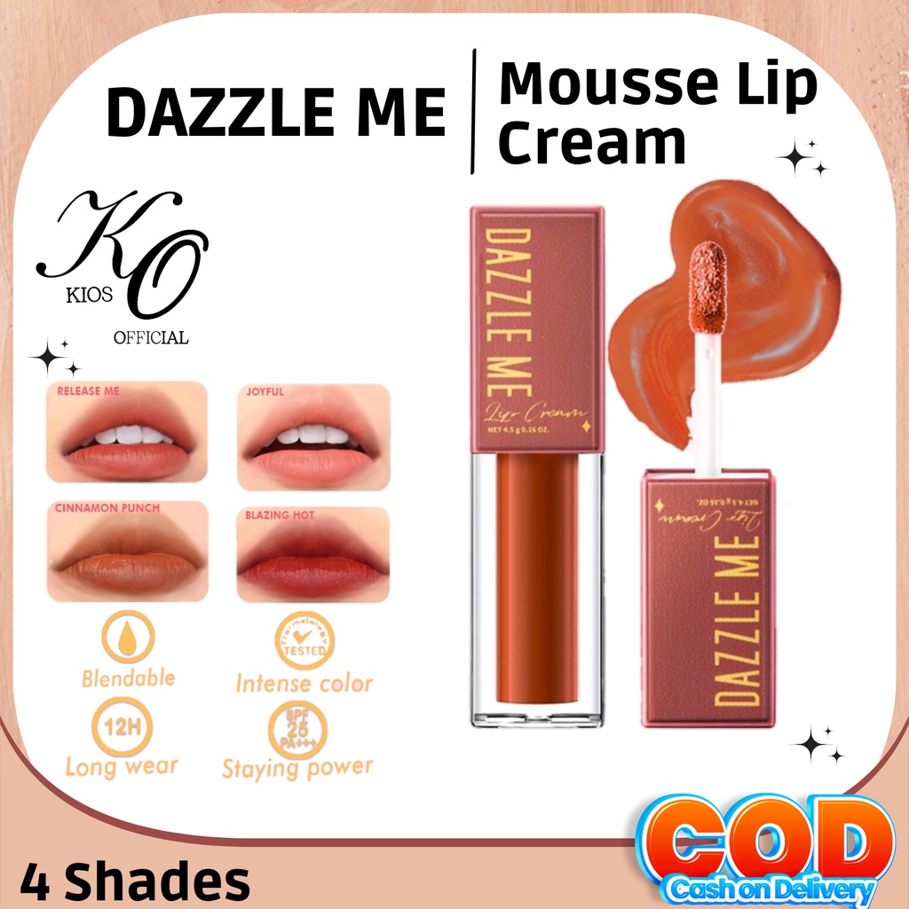 Jual Dazzle Me Mousse Lip Cream Silky Lipstik Moisturizing Lip Care