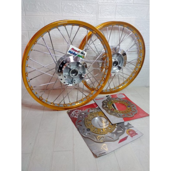 Jual Sepaket Velg Jari Jari Jinfei Vixion Old Velg Jinfei Rossi Bison Pelek Rossi Vixion New R