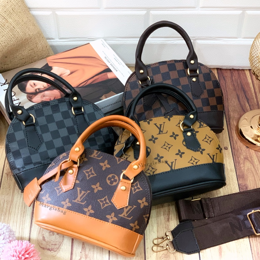 TAS IMPORT SLEMPANG LV ALMA DAMIER MINI FREE BOX & PAPERBAG - Putih di Dc  Coll | Tokopedia