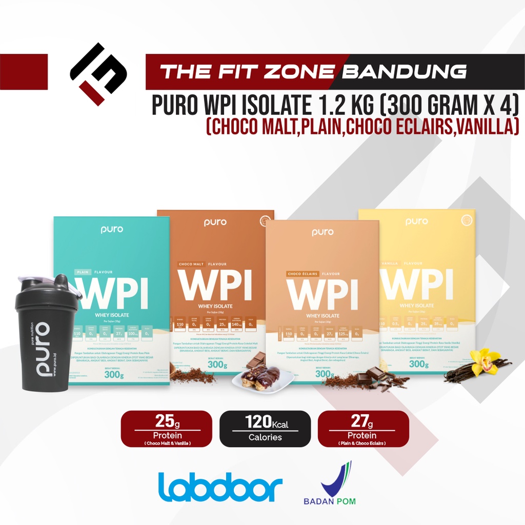 Jual Puro Wpi Whey Protein Isolate 1.2 Kg | Shopee Indonesia