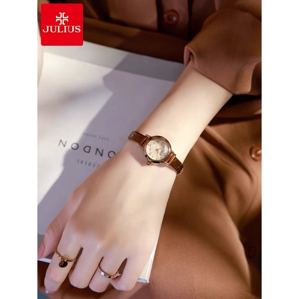 Jual Jam Tangan Julius Original Wanita JA-482 Kulit Fashion Korea ...