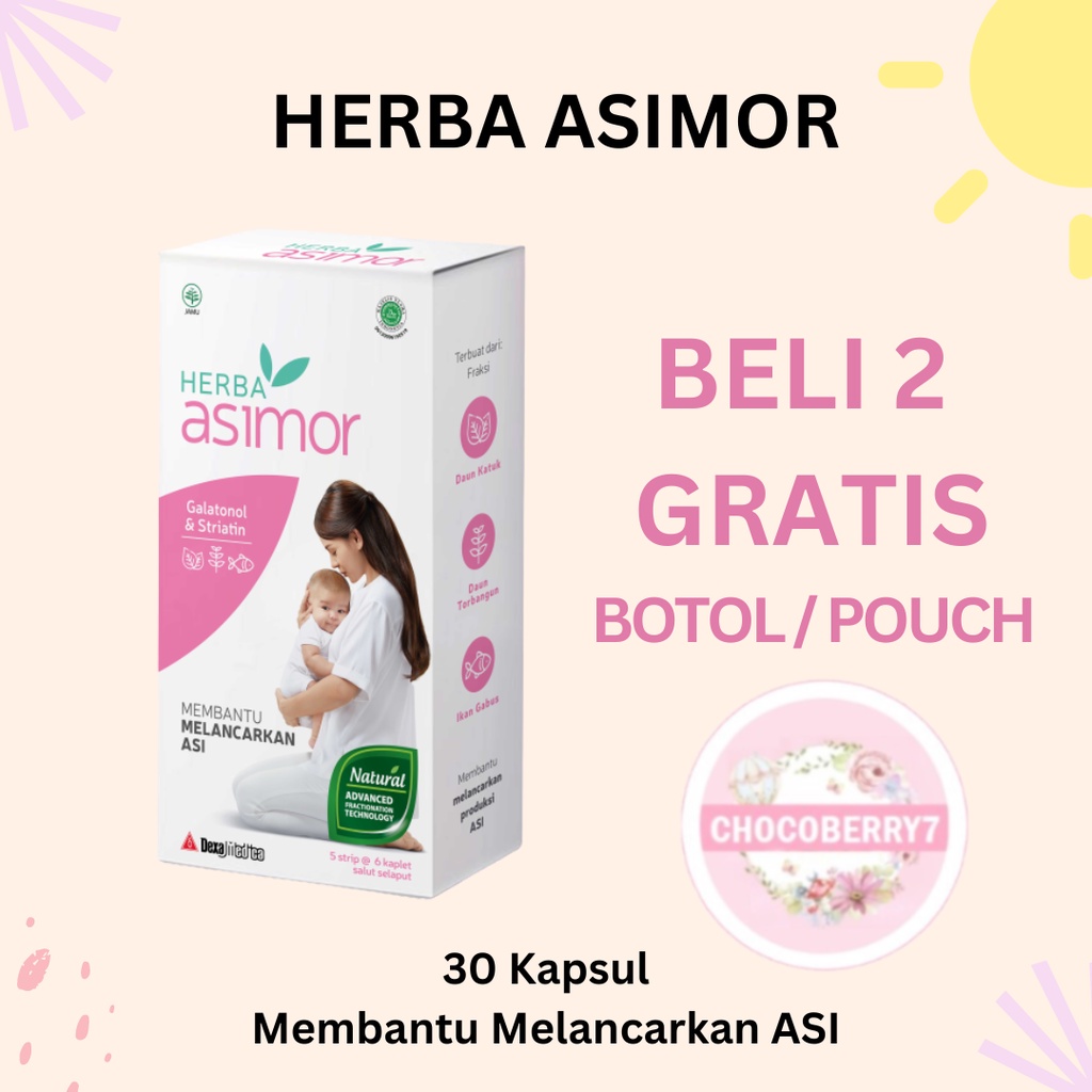 Jual Herba Asimor Box 30 Kapsul Asi Booster Pelancar Asi Shopee Indonesia