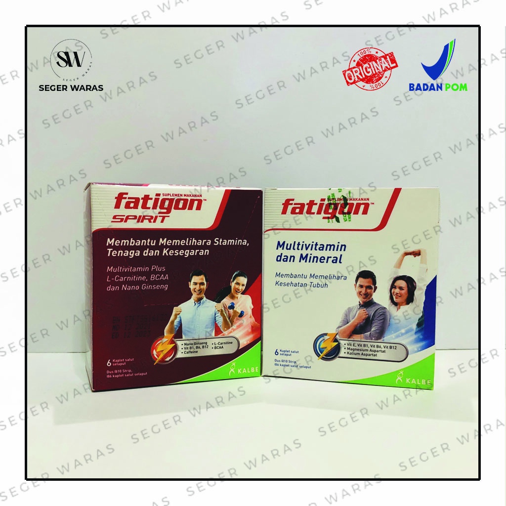 Jual FATIGON & FATIGON SPIRIT Multivitamin (1 dus isi 10 strip isi 6 ...