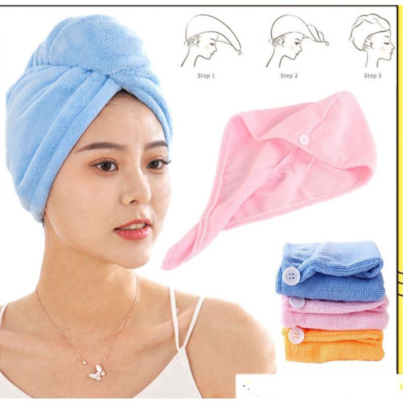Jual HANDUK KERAMAS MANDI MICROFIBER HANDUK RAMBUT KERAMAS TURBAN