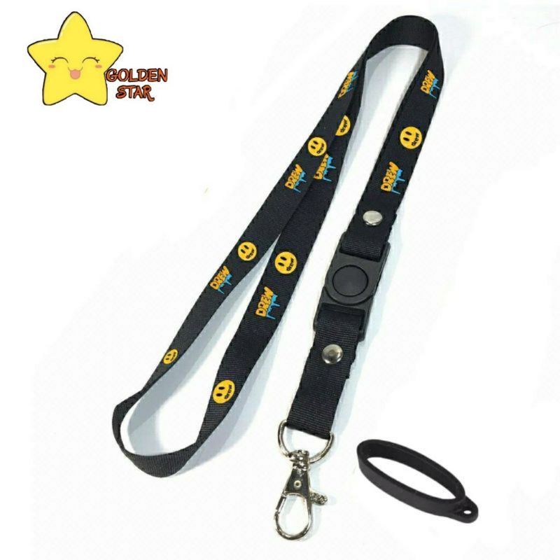 Jual Tali Lanyard DREW HOUSE BIEBER Brand logo tali lanyard DISTRO