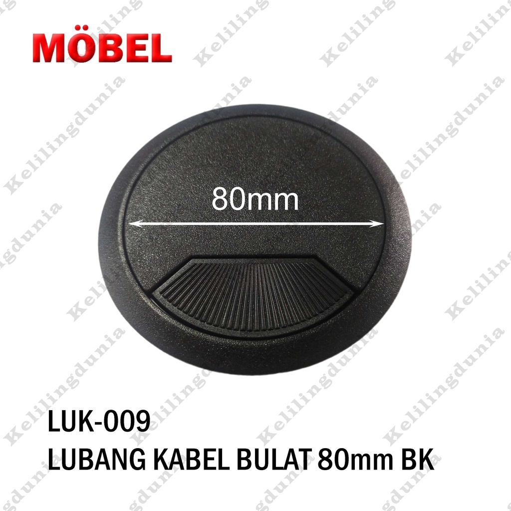 Jual Tutup Lubang Kabel Hitam 80 Mm 8 Cm Gromet Meja Grommet Bulat