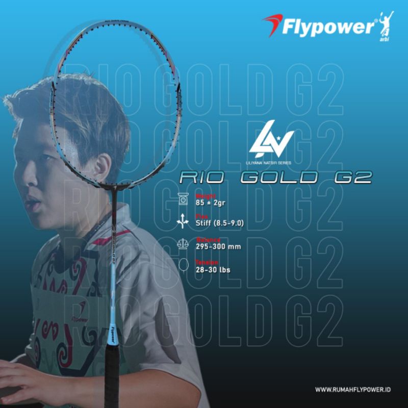 Jual FLYPOWER RIO GOLD G2 RAKET BADMINTON ORIGINAL | Shopee Indonesia
