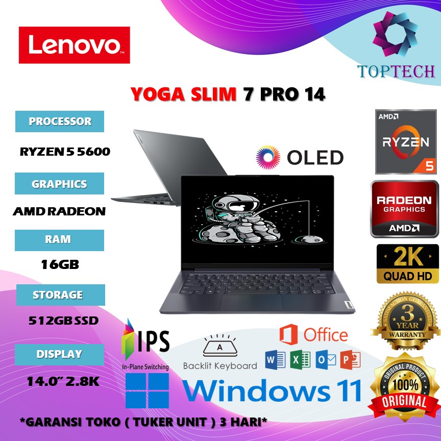 Jual Laptop Lenovo Yoga Slim Carbon Touch Oled Ryzen Ram Gb Gb Ssd W Ohs