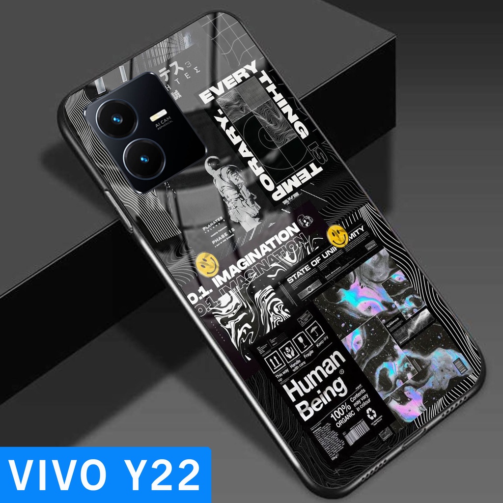 Jual (S33) SoftCase Glass VIVO Y22 - casing Terbaru handphone - VIVO ...