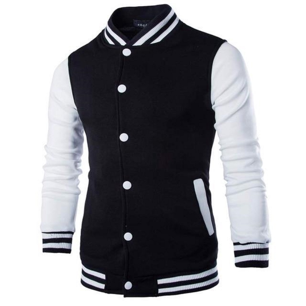 Jual Jaket Varsity Basic Pria II Jaket Baseball Polos II College Jacket ...