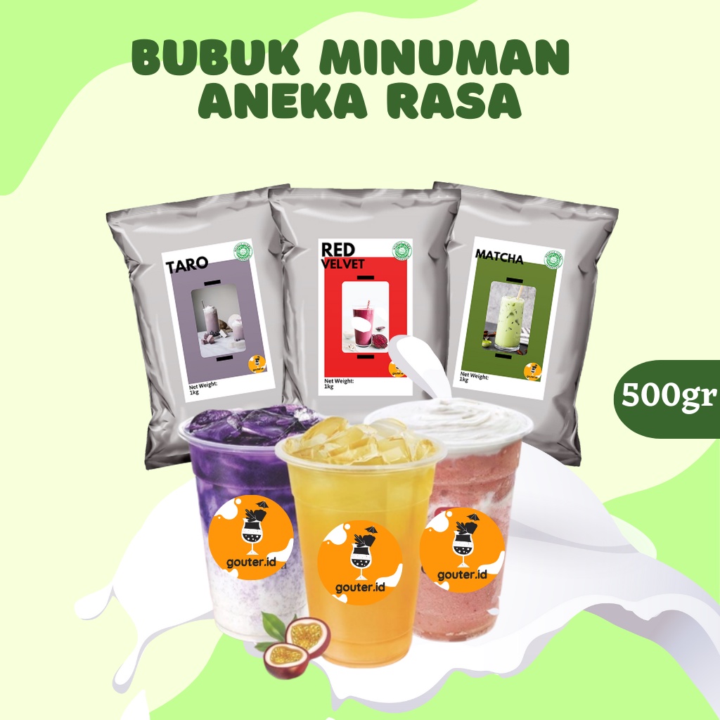 Jual SERBUK MINUMAN ANEKA RASA 500GR / BUBUK MINUMAN RASA BOBA / BUBUK ...