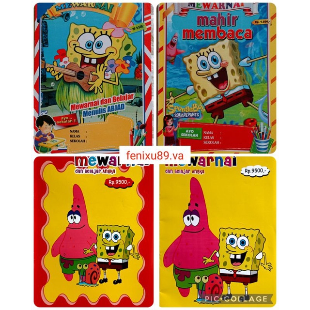Jual Buku Mewarnai Spongebob Jumbo Shopee Indonesia