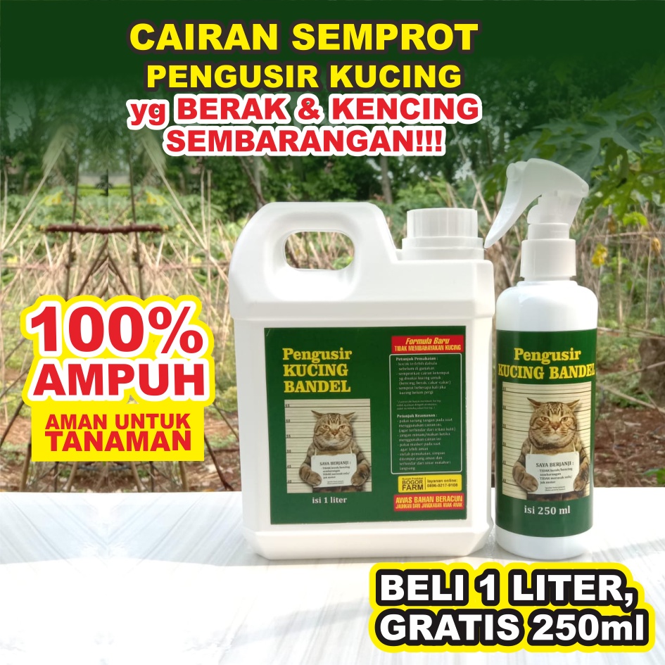 Jual [bogorfarm] PENGUSIR KUCING NAKAL 1 LITER GRATIS 250ml Cat