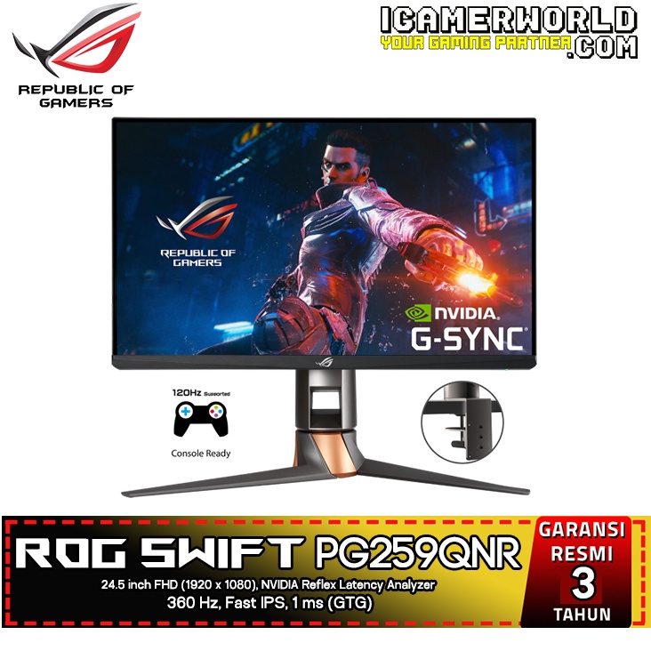 360hz Pg259qnr Rog Swift 360hz Pg259qn Gaming Monitor ASUS