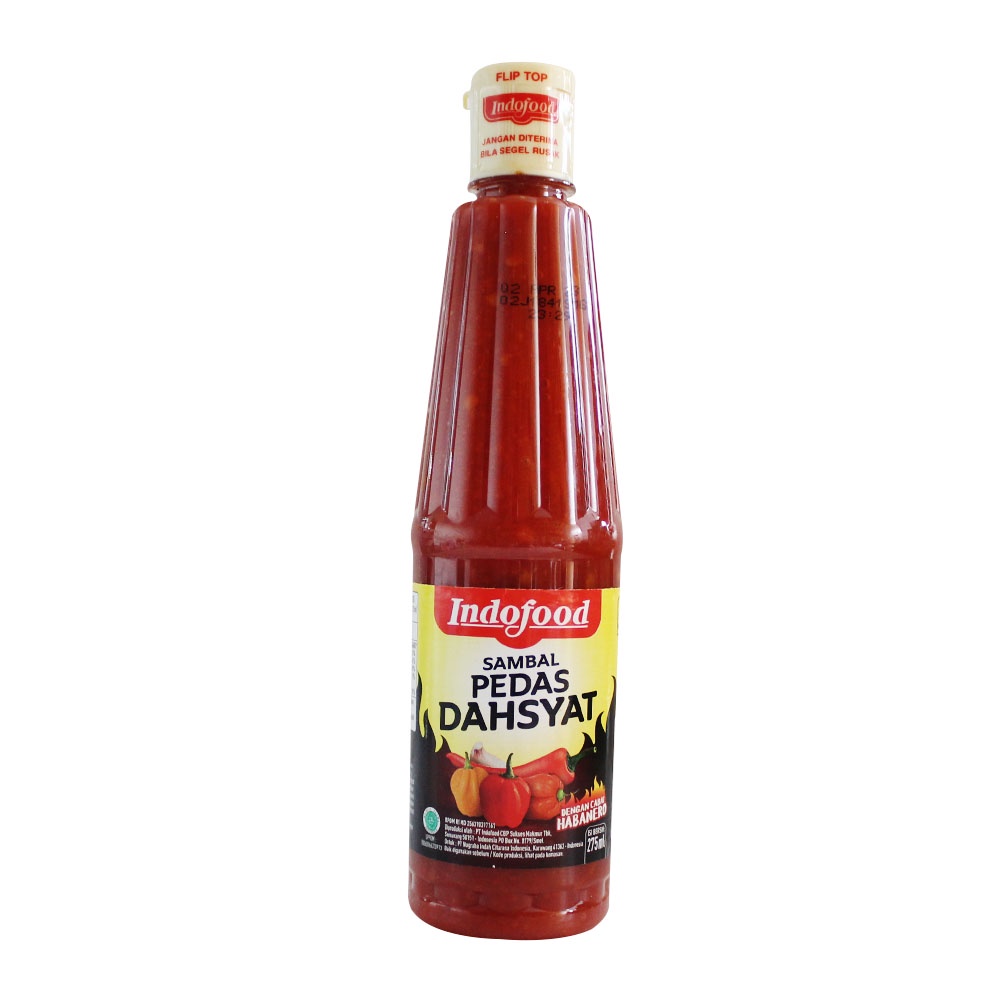 Jual Indofood Sambal Pedas Dahsyat Botol 275ml Shopee Indonesia