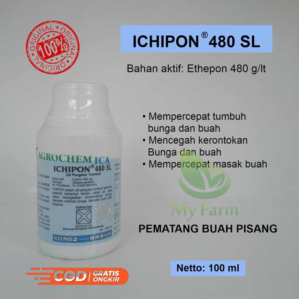 Jual Ichipon 480 Sl 100 Ml Zpt Zat Pengatur Tumbuh Tanaman Obat Semprot ...