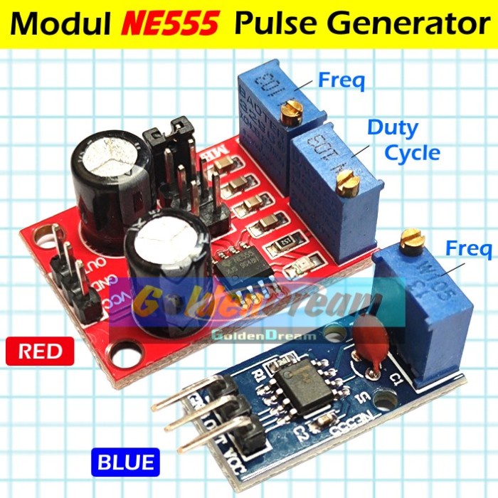 Jual Modul NE555 Pulse Generator Square Wave Frequency Duty Cycle NE