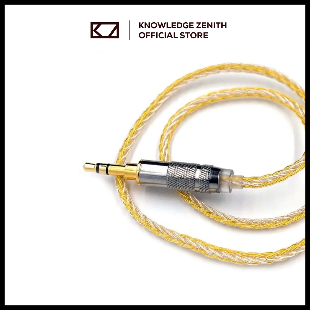 Jual KZ Earphones Gold Silver Mixed Upgrade Cable Pin B / C / MMCX ...