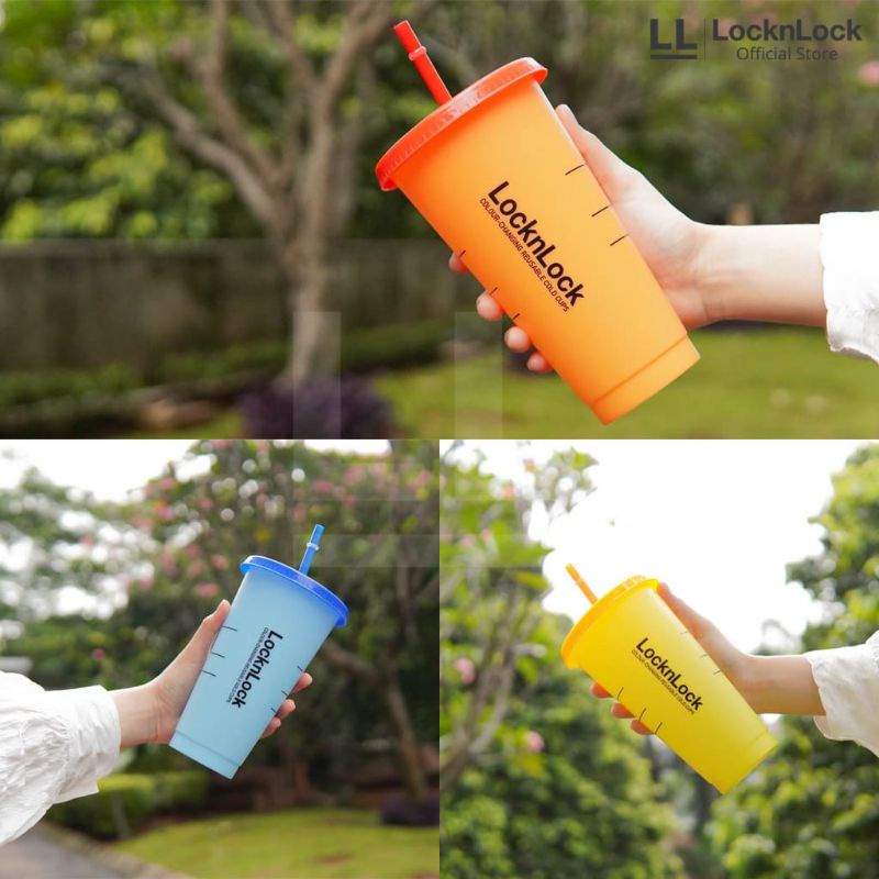 Jual LocknLock Color Changing Reusable cold cup set 710ml HAP656S3 ...