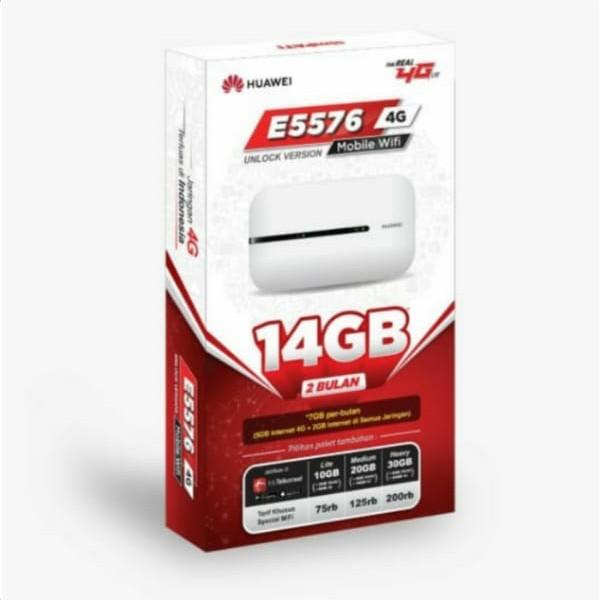 Jual Mifi Modem Wifi 4G Huawei E5576 Unlock free Tsel 14gb [Bypass ...