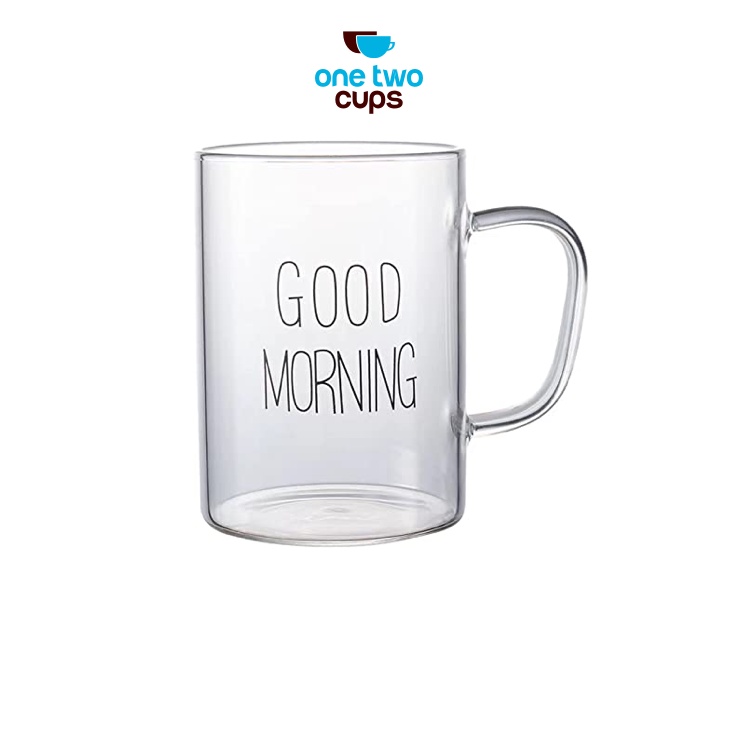 Jual One Two Cups Gelas Glass Coffee Mug Desain Good Morning 400 Ml Md19 Shopee Indonesia 8088