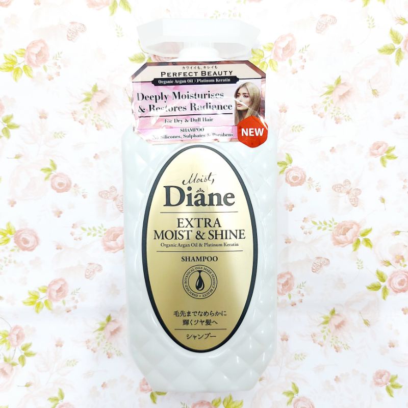 Moist Diane Extra Shine Shampoo Nachfüllpack 330ml – Mit Bio Arganöl & Platin Keratin, Green Tea Set