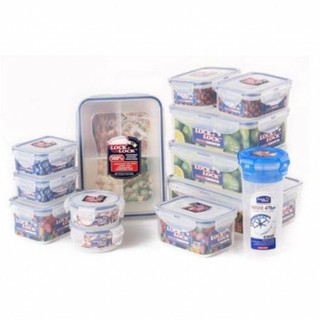 200 cl - Bormioli Luigi Lock Eat Vasetto Ermetico in Vetro - Set 6 Pezzi