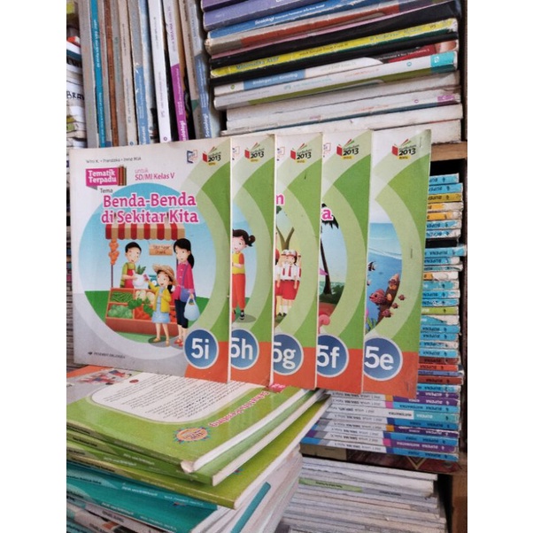 Jual buku tematik terpadu kelas 5 sd/ V SD tema e, f, g, h, i erlangga ...
