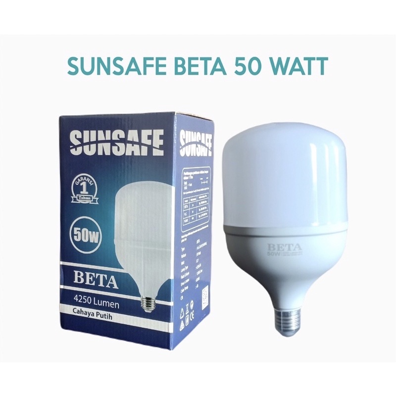 Jual Lampu Bohlam Led Bulb Sunsafe Premiere Watt Cahaya Putih