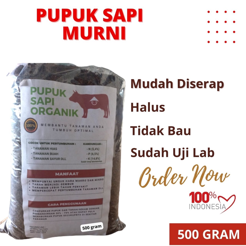 Jual Pupuk Kompos Kohe Kotoran Organik Sapi Halus Murni | Shopee Indonesia