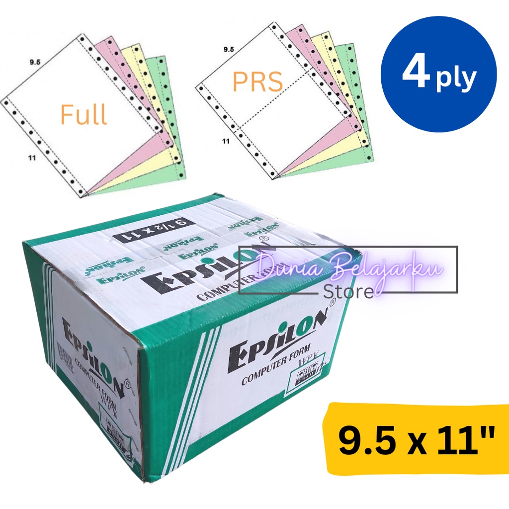 Jual Kertas Faktur Epsilon Continous Form 4 Ply Full / Potong ...